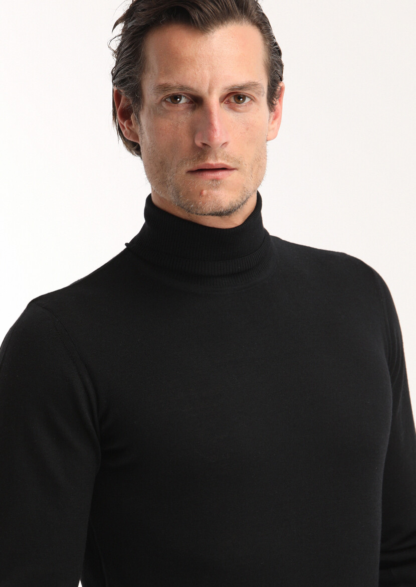 Black Knitwear Sweatshirt 