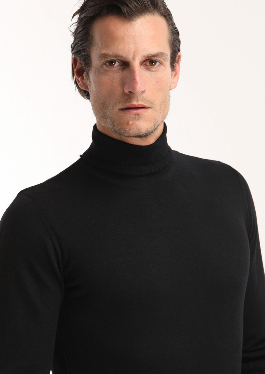Black Knitwear Sweatshirt - 2