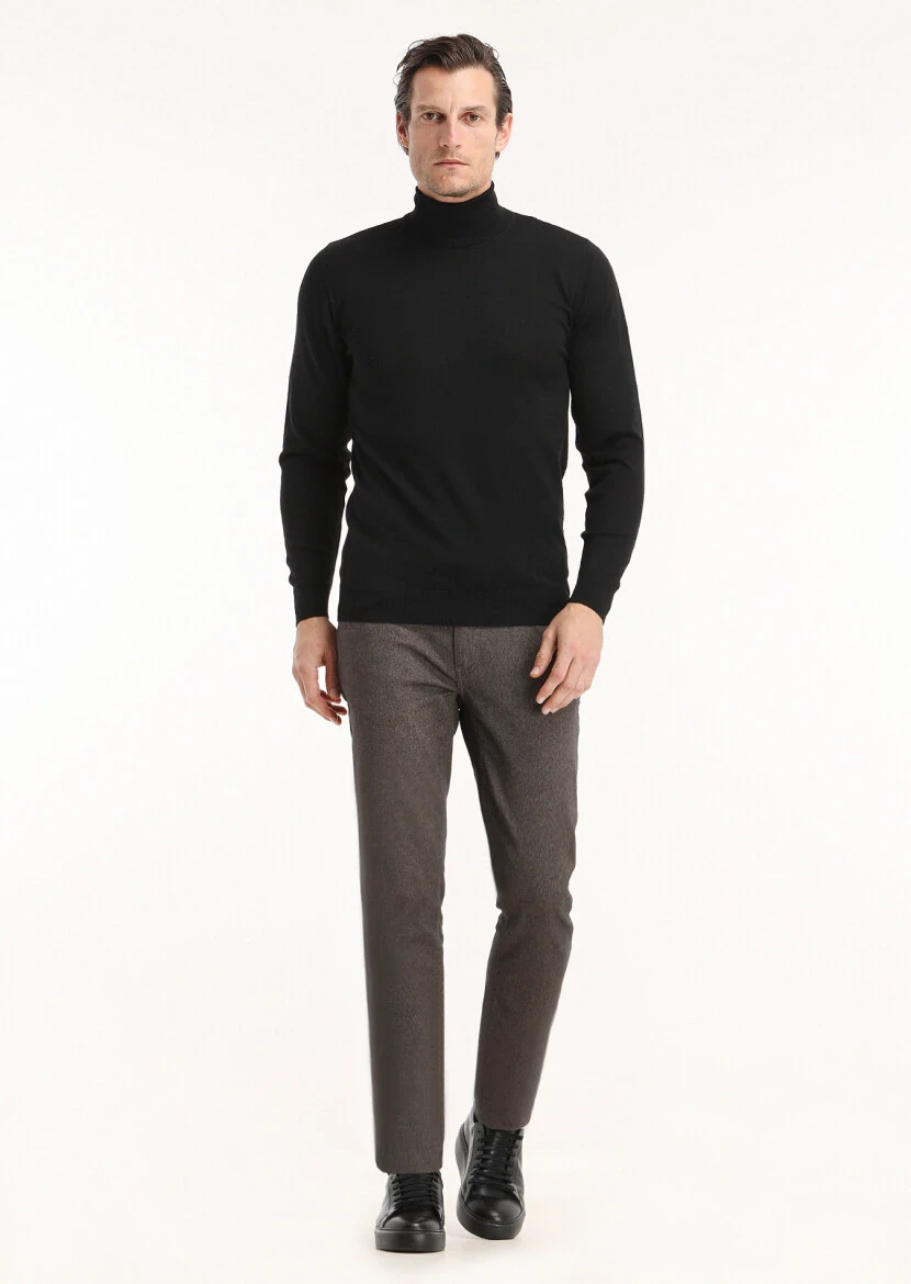 Black Knitwear Sweatshirt - 1
