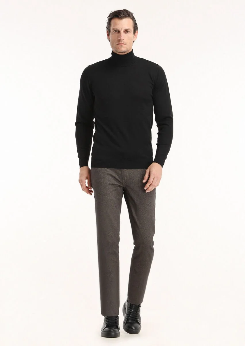 Black Knitwear Sweatshirt - 1