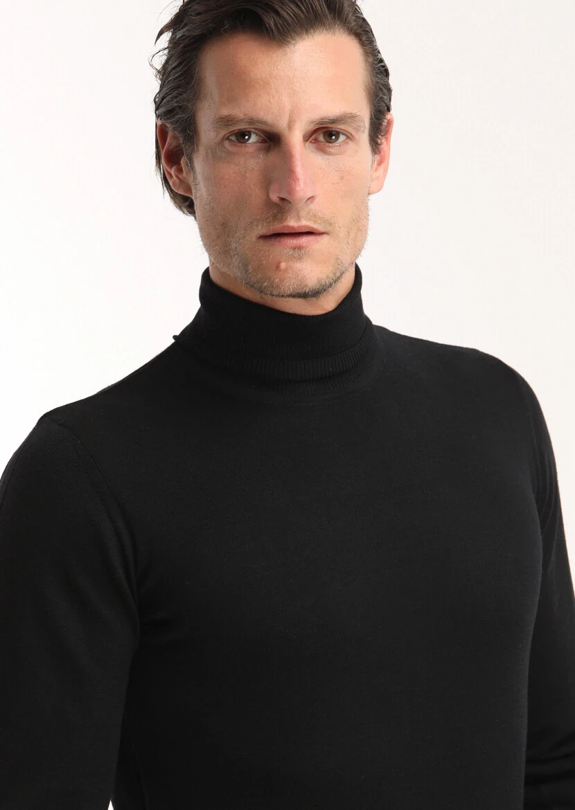 Black Knitwear Sweatshirt - 3