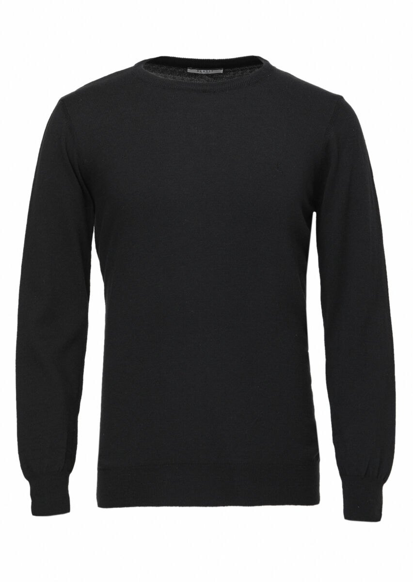 Black Knitwear Sweatshirt - 1