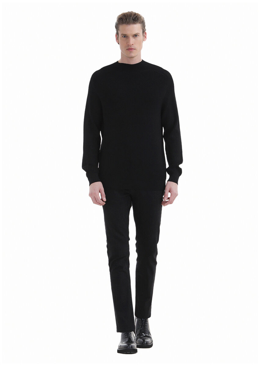 Black Knitwear Sweatshirt - 2