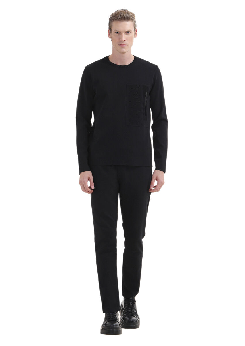 Black Knitwear Sweatshirt - 2