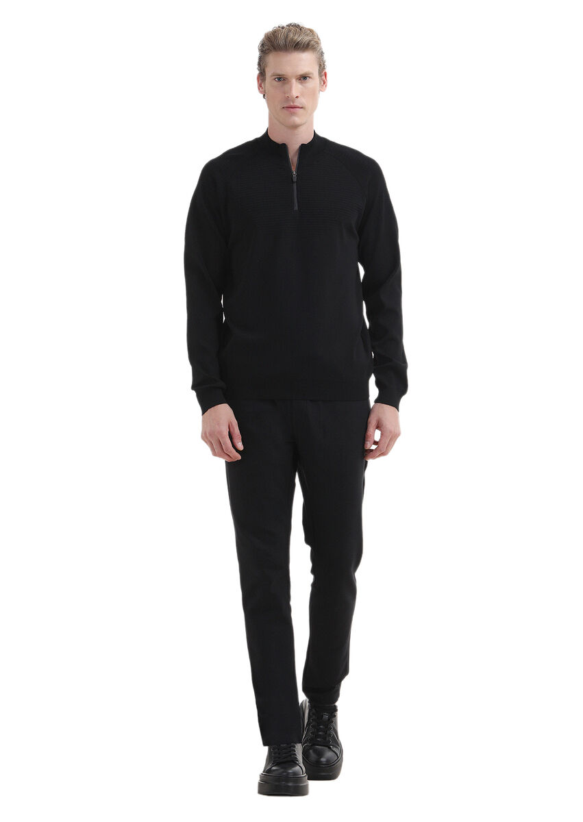 Black Knitwear Sweatshirt - 3