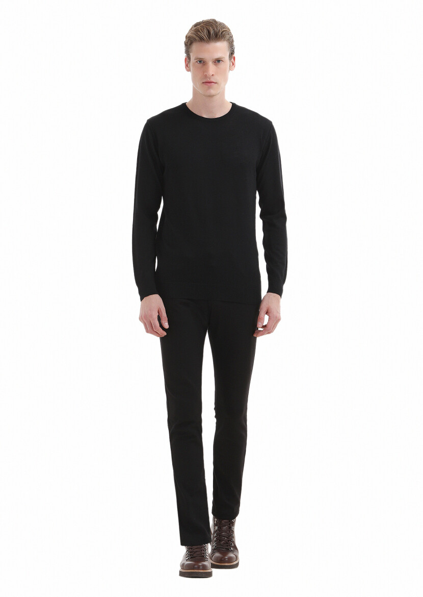 Black Knitwear Sweatshirt 
