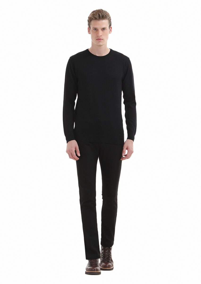 Black Knitwear Sweatshirt - 2