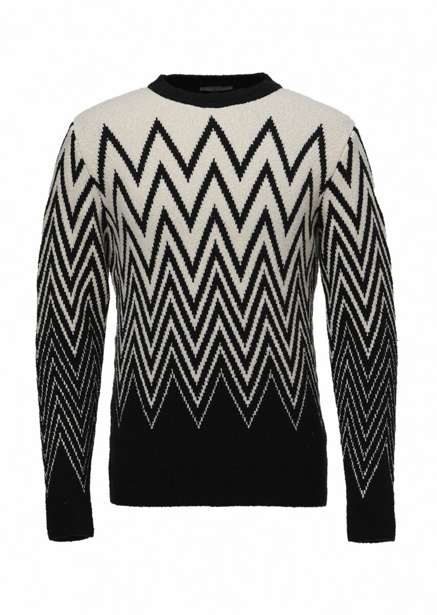 Black Knitwear Sweatshirt - 6