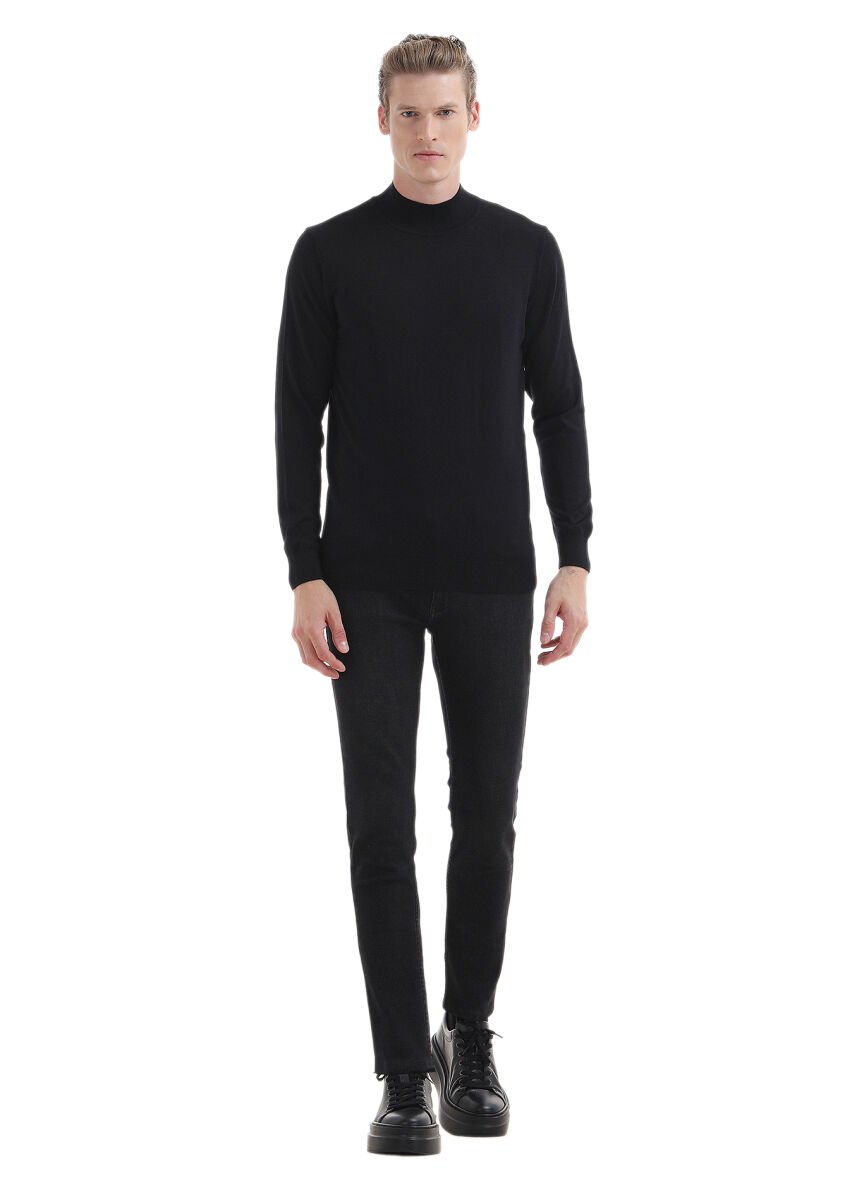 Black Knitwear Sweatshirt - 2