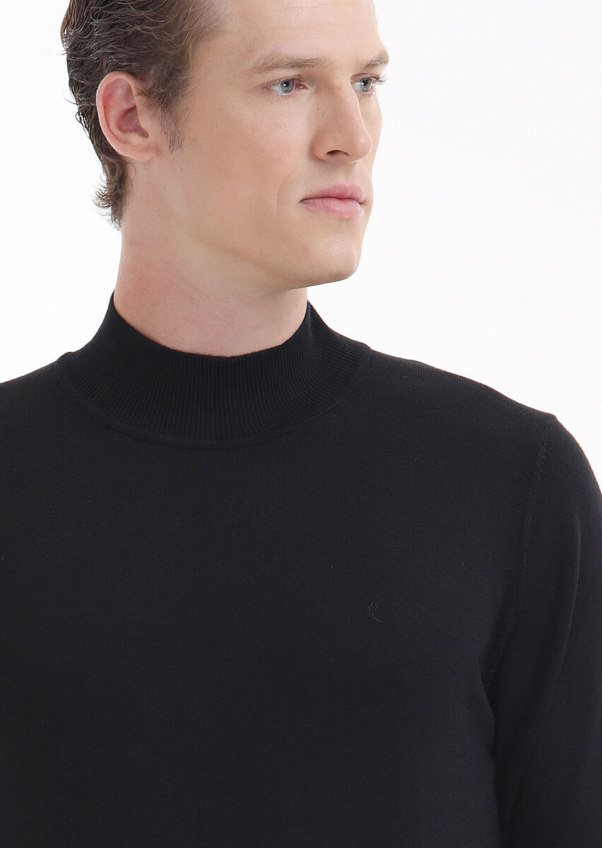 Black Knitwear Sweatshirt - 3