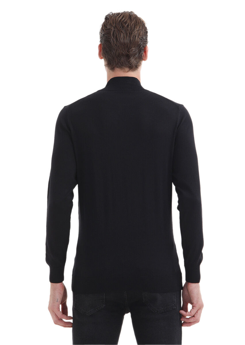 Black Knitwear Sweatshirt - 4