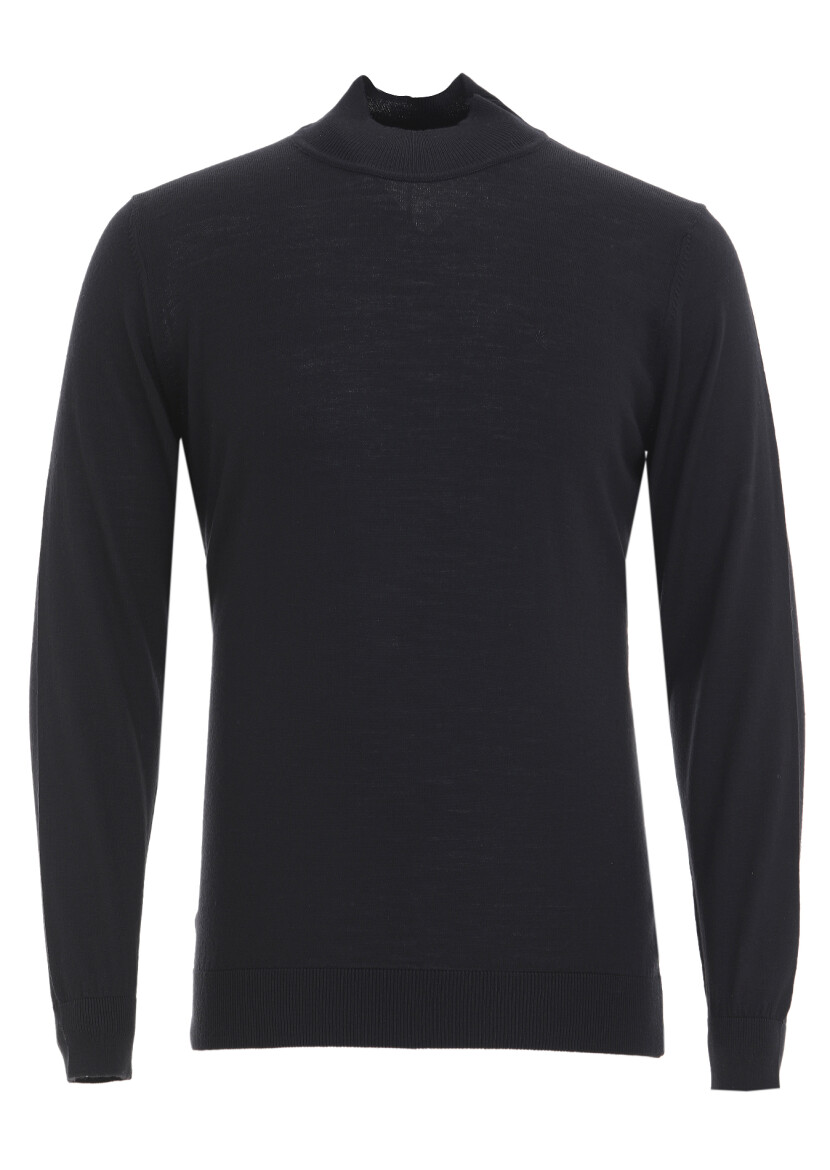 Black Knitwear Sweatshirt - 5