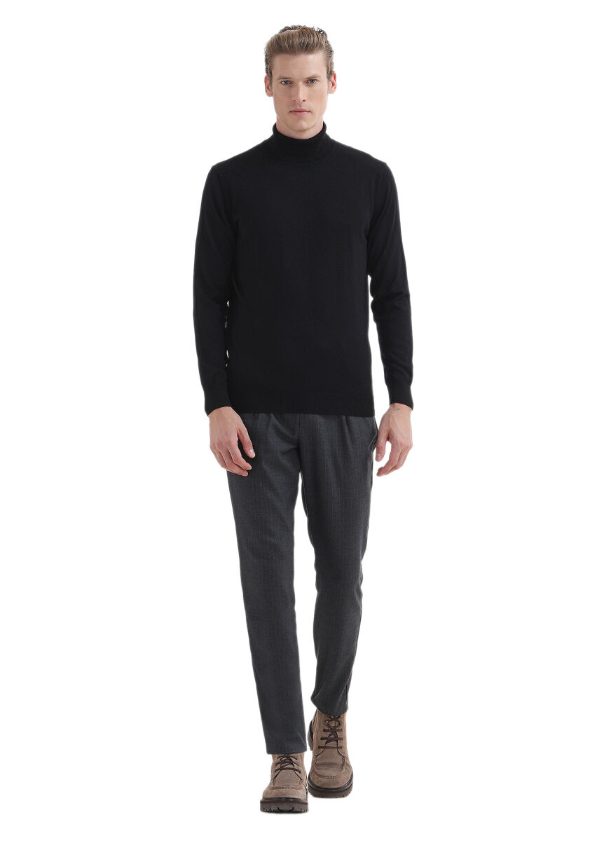 Black Knitwear Sweatshirt - 2