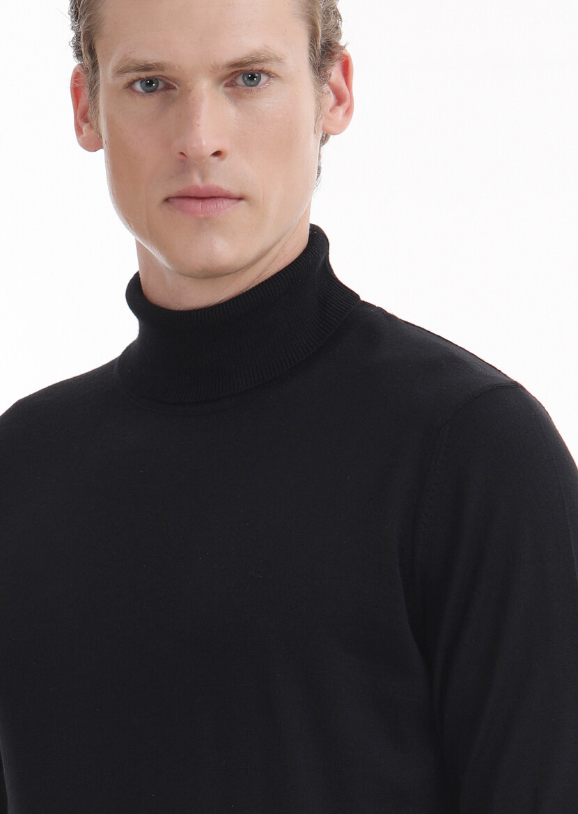 Black Knitwear Sweatshirt - 3