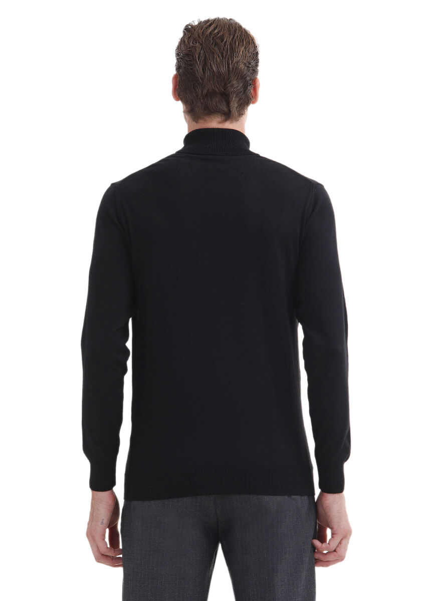 Black Knitwear Sweatshirt - 4