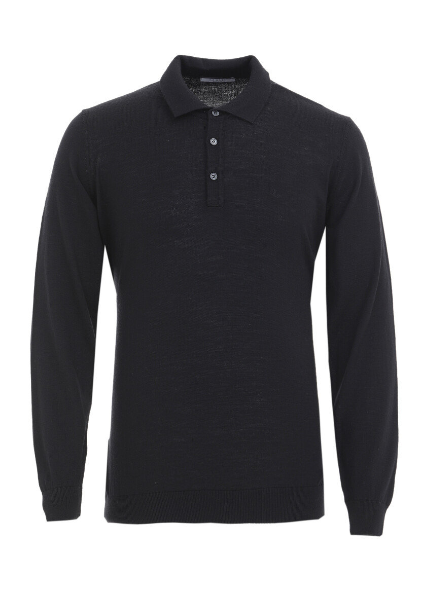 Black Knitwear Sweatshirt - 5