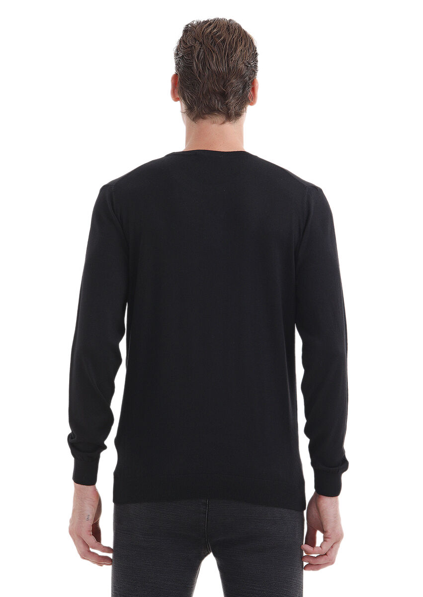 Black Knitwear Sweatshirt - 4