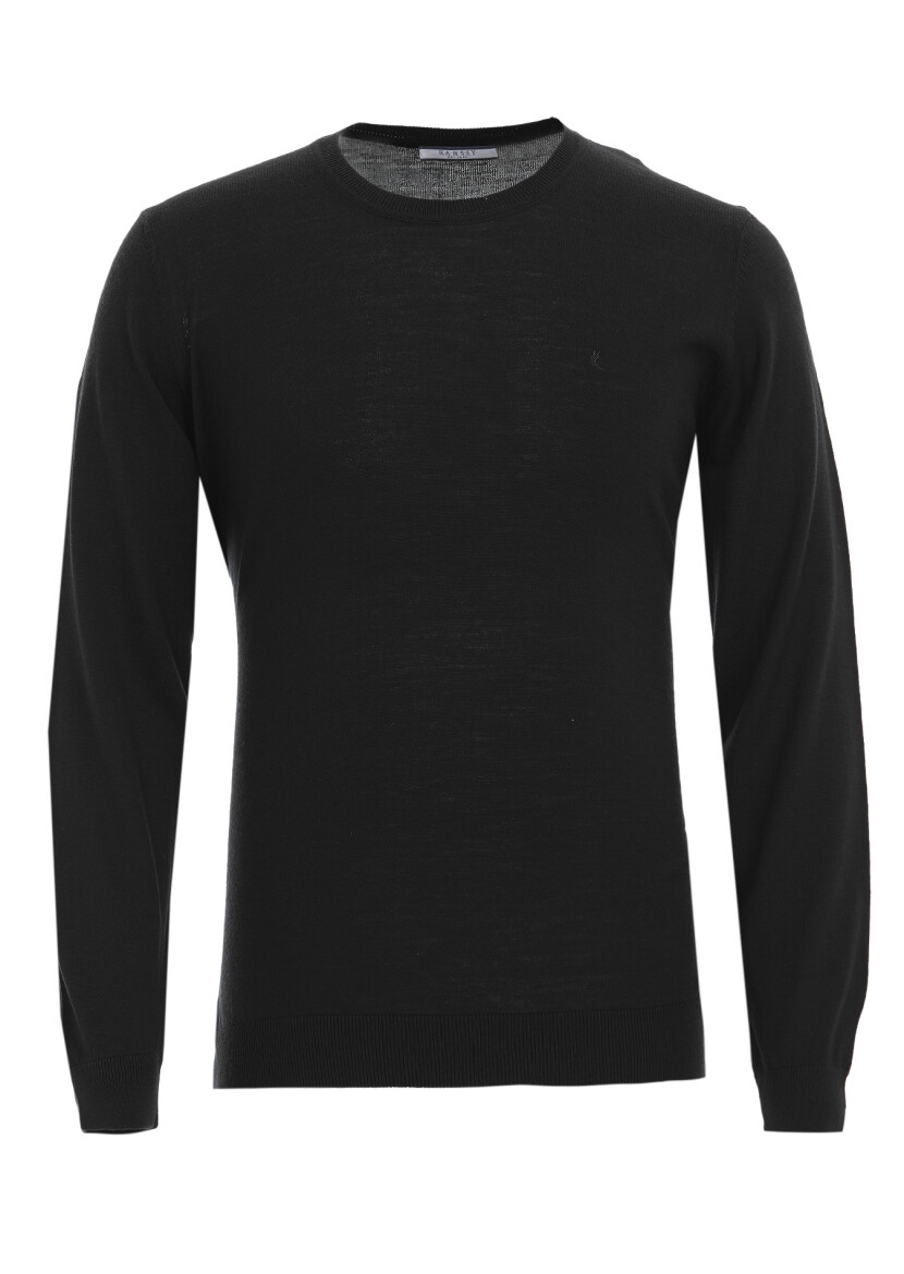 Black Knitwear Sweatshirt - 5