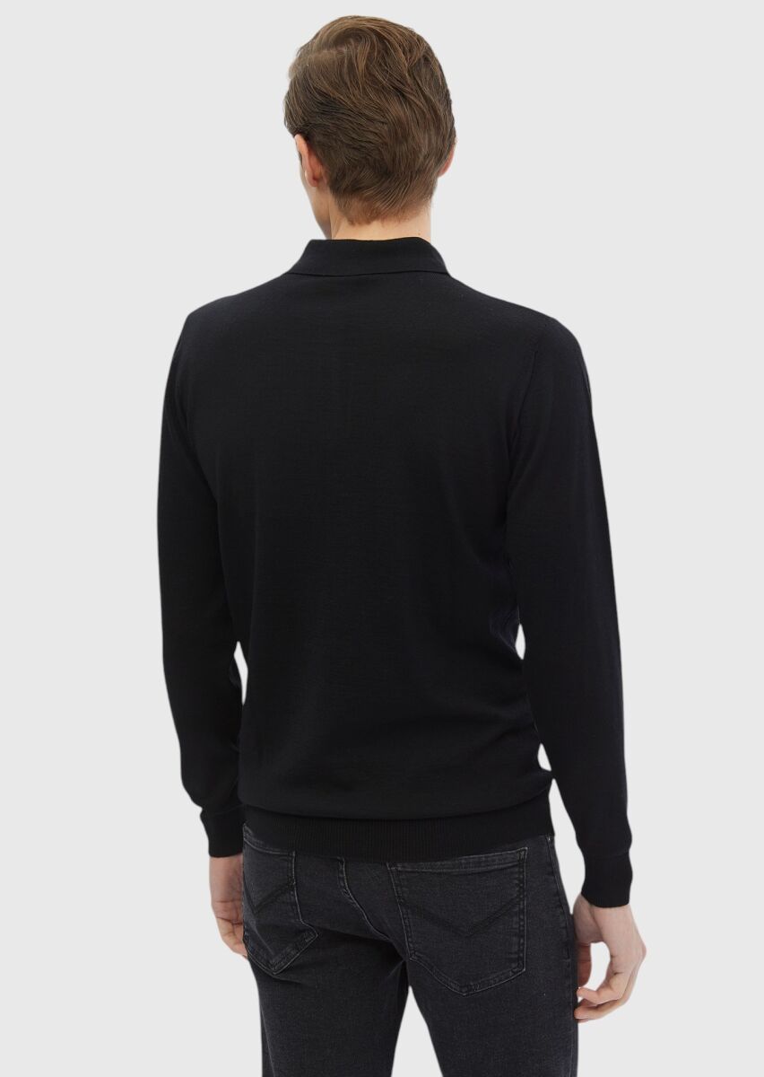 Black Knitwear Sweatshirt - 6