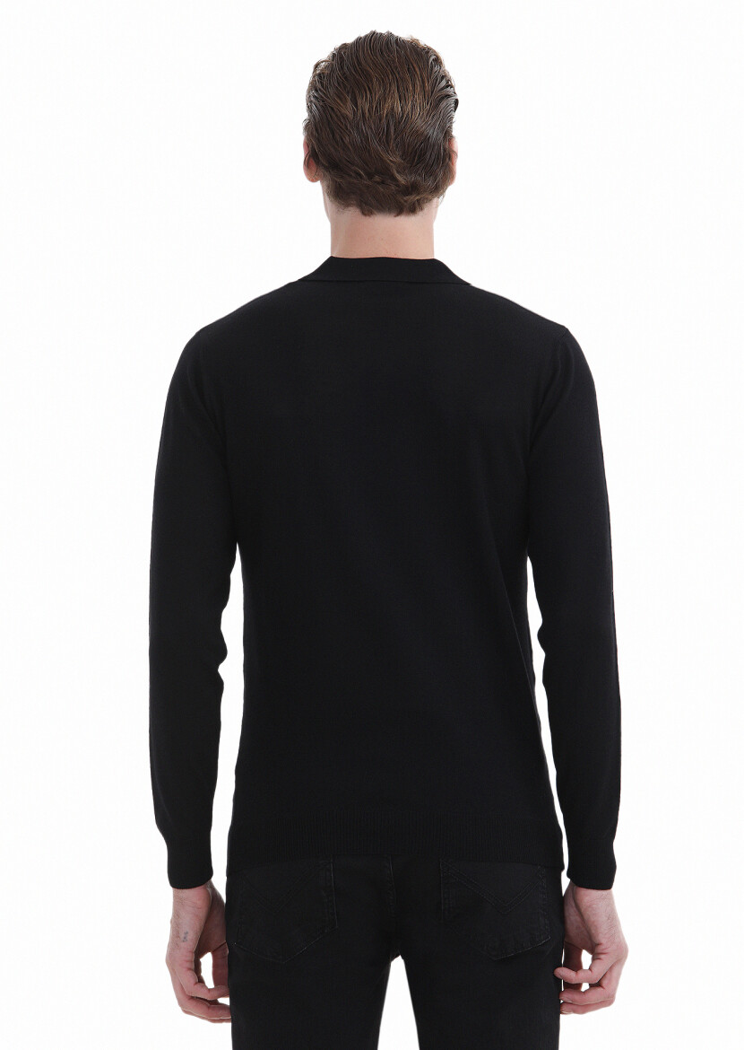 Black Knitwear Sweatshirt - 3