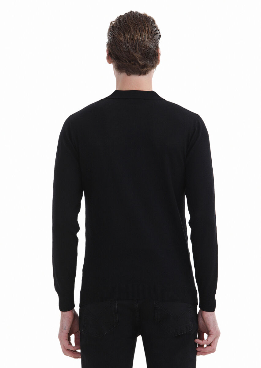 Black Knitwear Sweatshirt - 3