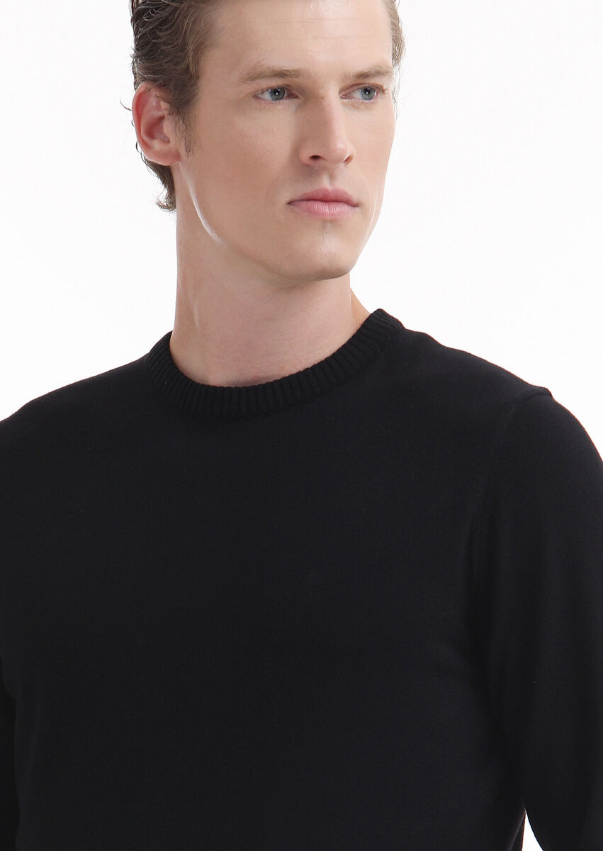 Black Knitwear Sweatshirt - 3