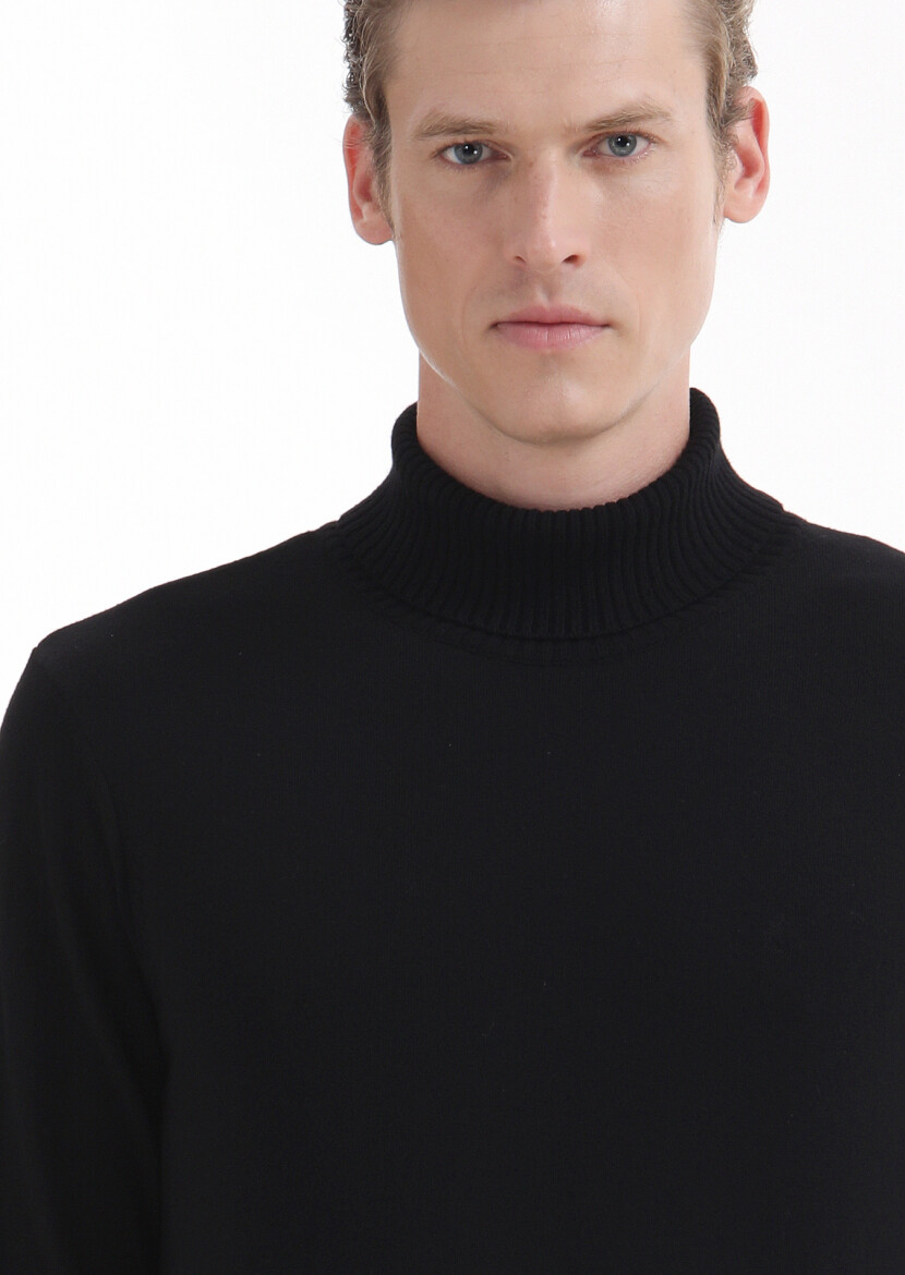 Black Knitwear Sweatshirt - 4