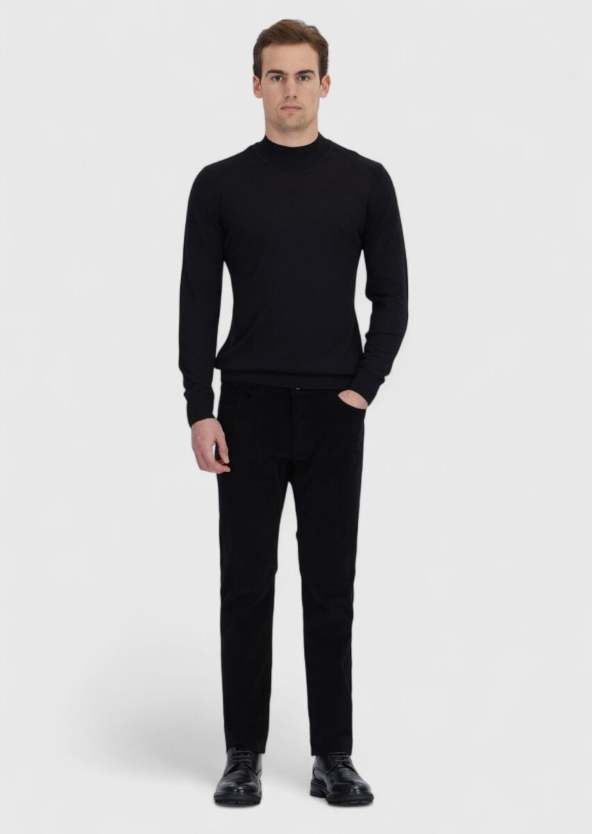 Black Knitwear Sweatshirt - 2