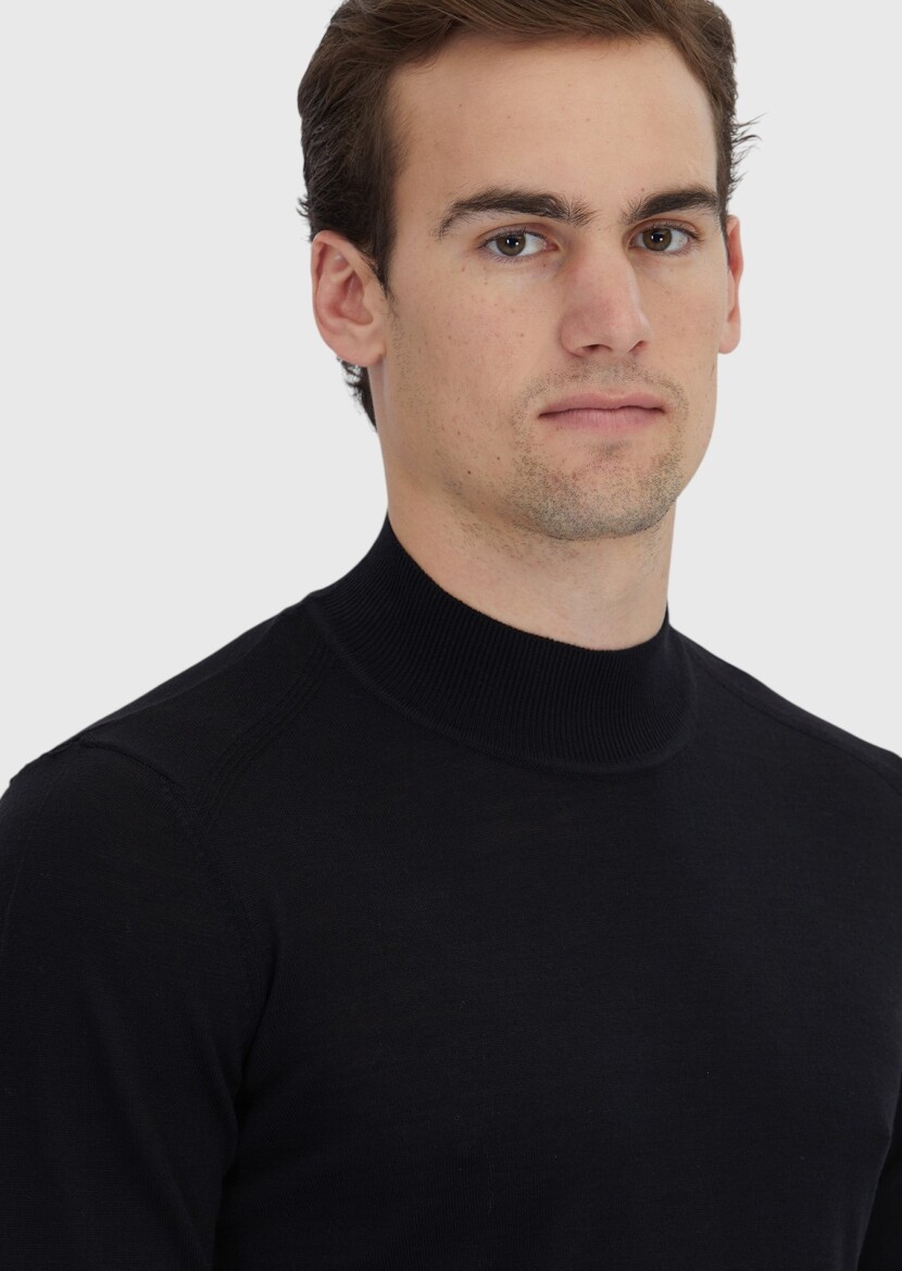 Black Knitwear Sweatshirt - 3