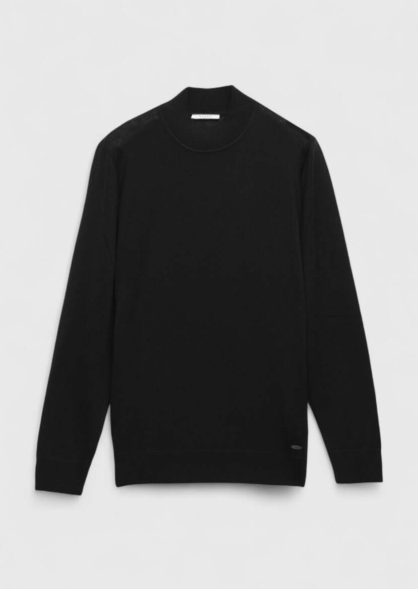 Black Knitwear Sweatshirt - 6