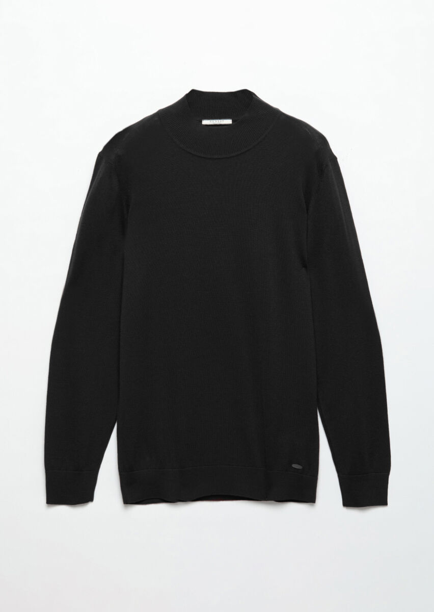 Black Knitwear Sweatshirt - 7