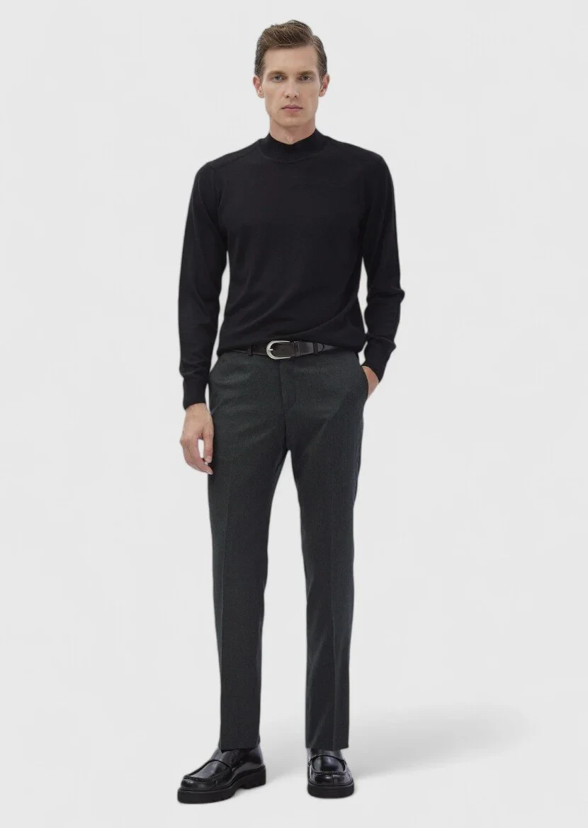 Black Knitwear Sweatshirt 