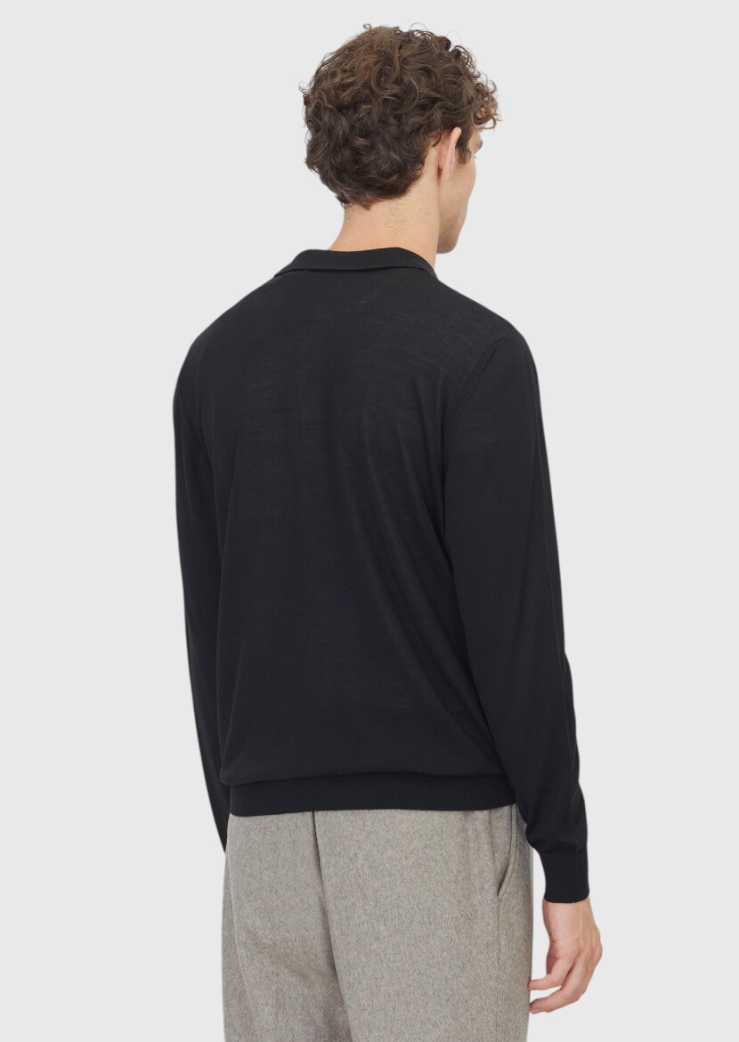 Black Knitwear Sweatshirt - 7