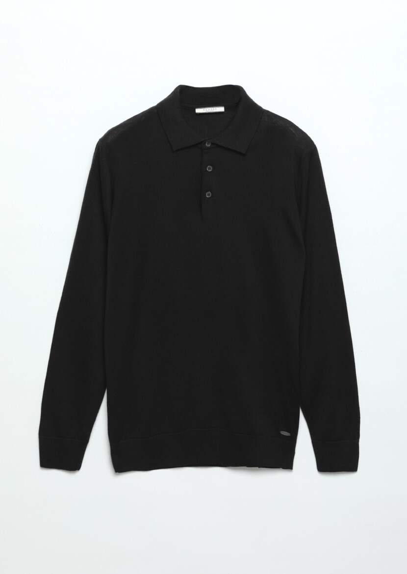 Black Knitwear Sweatshirt - 6