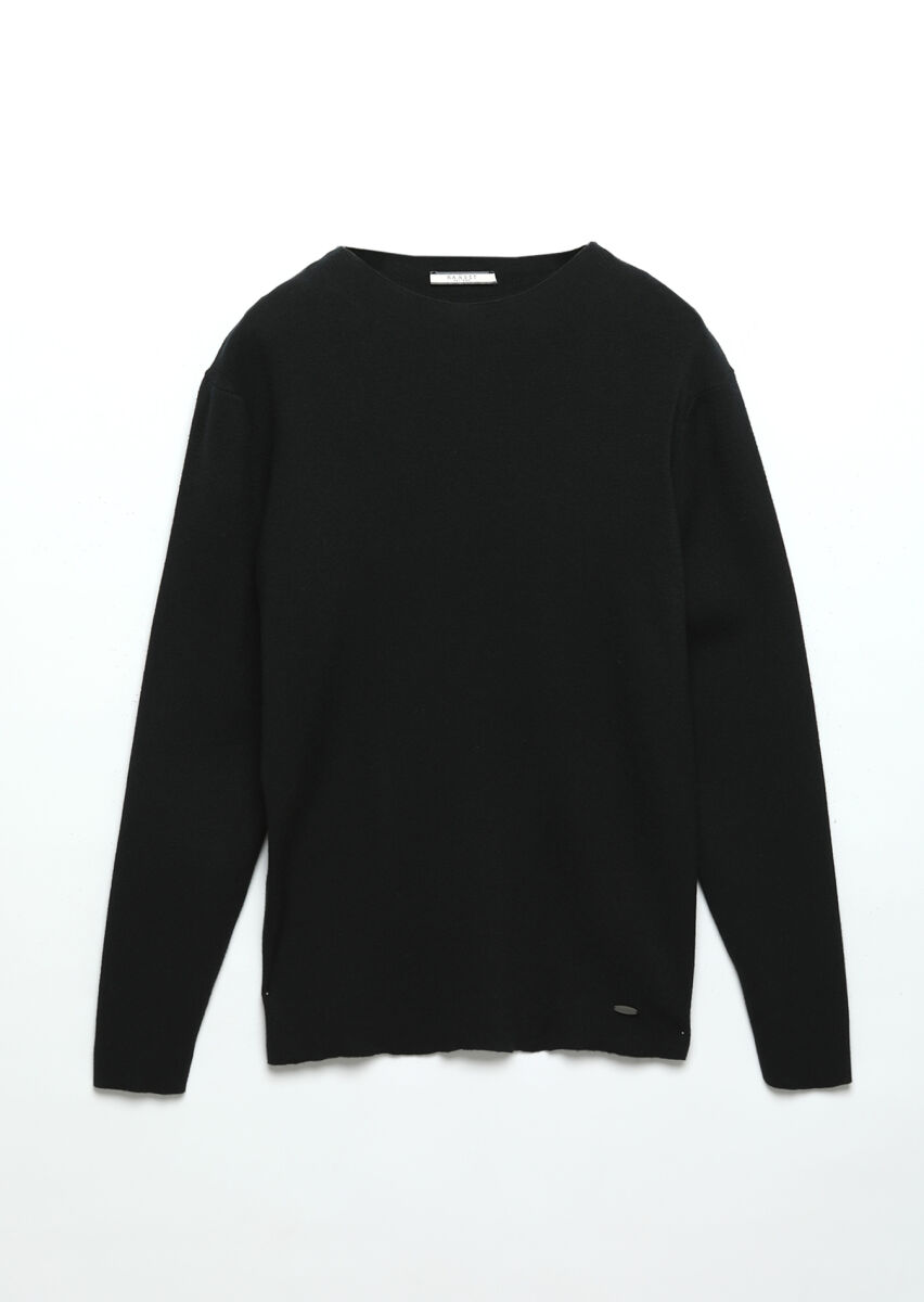 Black Knitwear Sweatshirt - 7