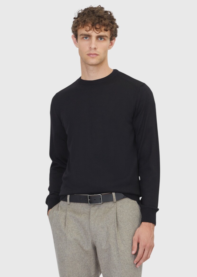Black Knitwear Sweatshirt - RAMSEY