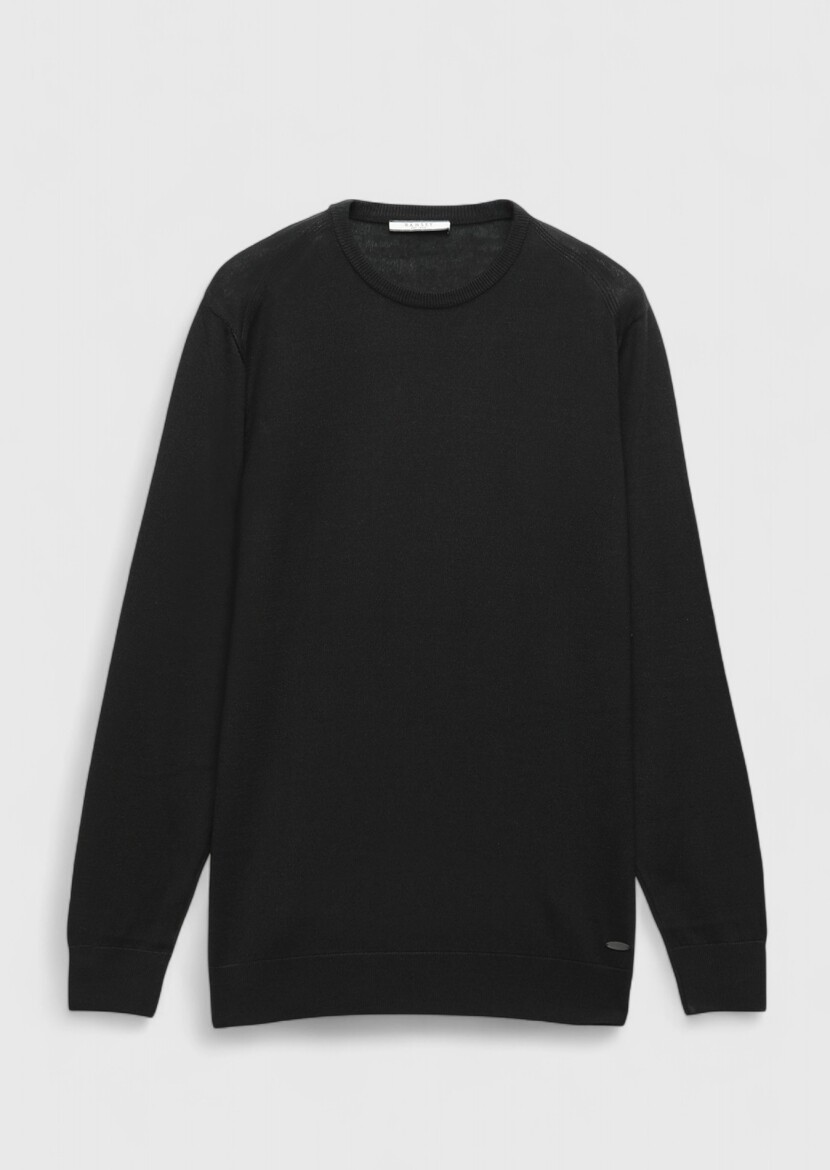 Black Knitwear Sweatshirt - 6