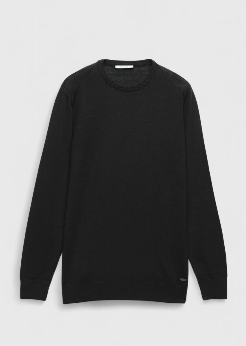 Black Knitwear Sweatshirt - 6