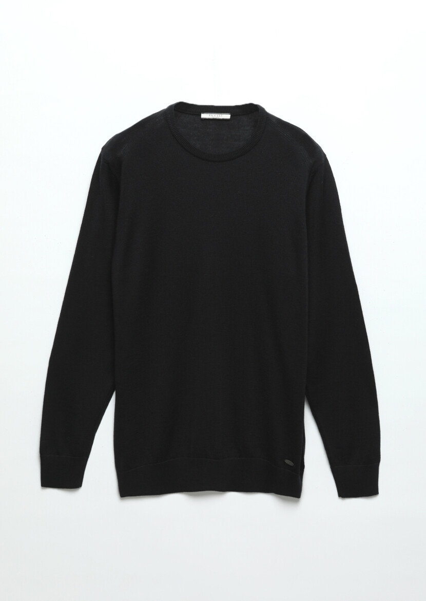 Black Knitwear Sweatshirt - 7