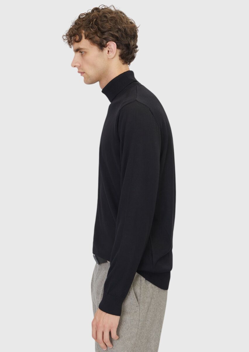 Black Knitwear Sweatshirt - 3