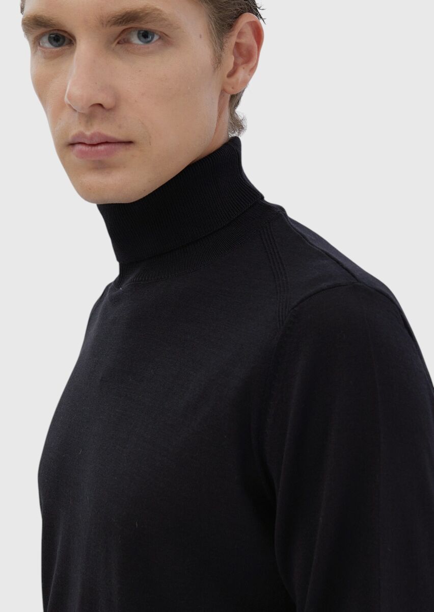 Black Knitwear Sweatshirt - 4