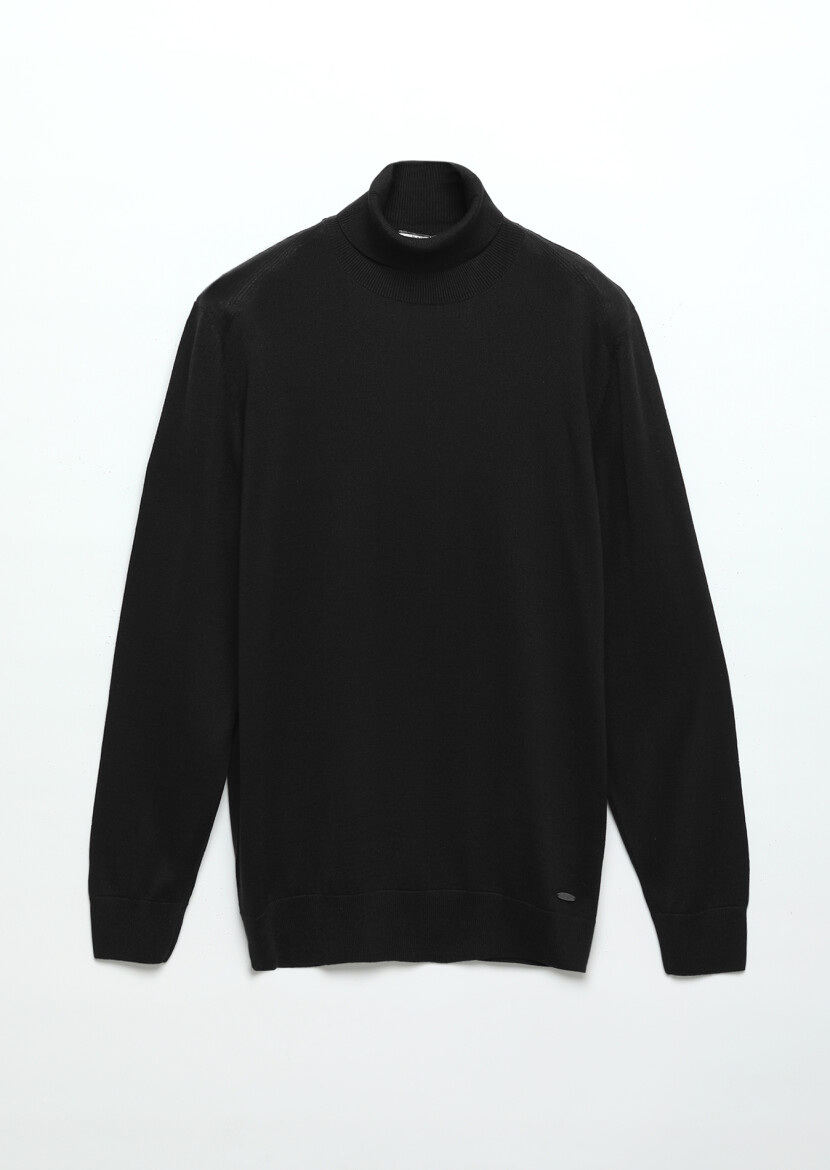 Black Knitwear Sweatshirt - 7