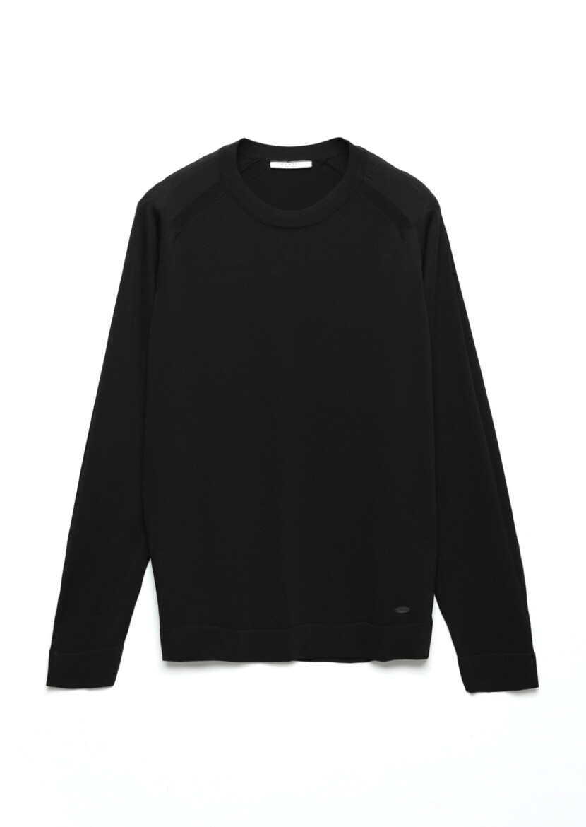 Black Knitwear Sweatshirt 