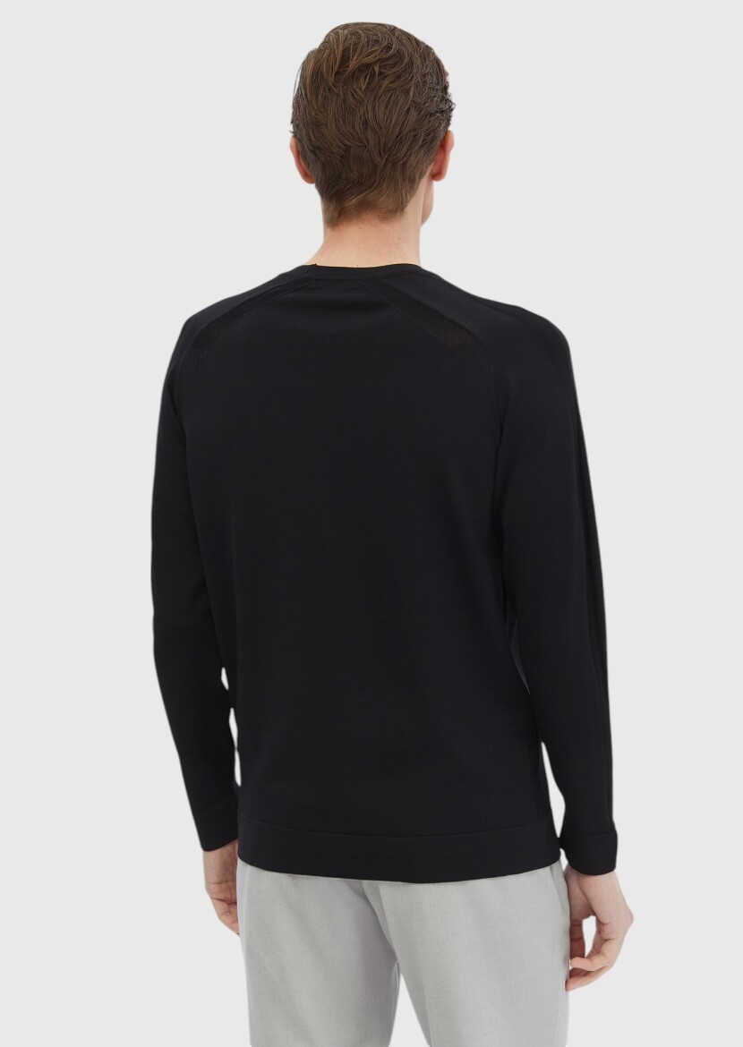 Black Knitwear Sweatshirt - 6