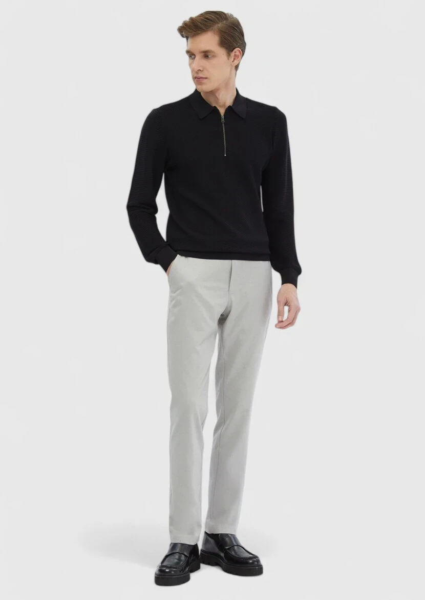 Black Knitwear Sweatshirt 