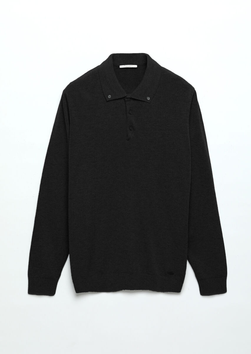 Black Knitwear Sweatshirt - 7