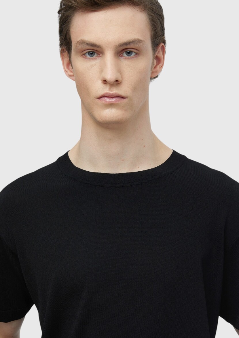 Black Knitwear Sweatshirt - 4