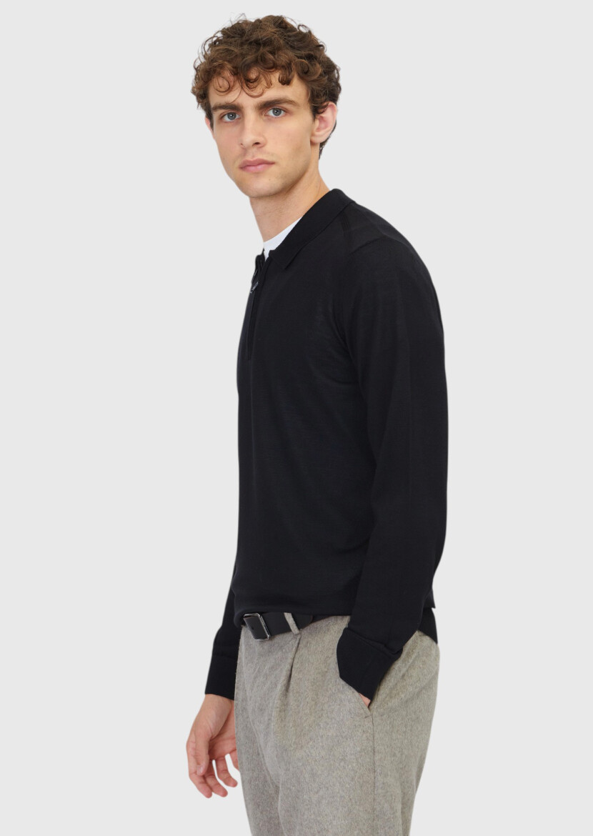 Black Knitwear Sweatshirt - 3