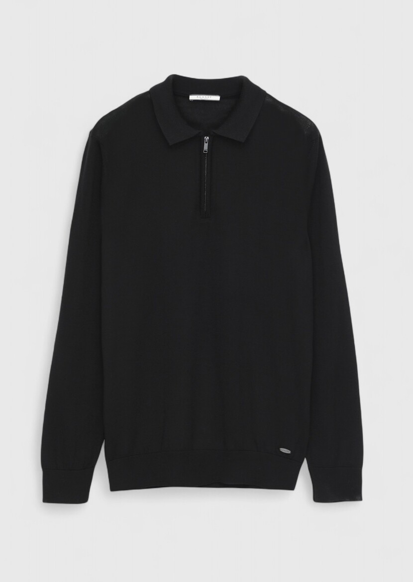 Black Knitwear Sweatshirt - 7