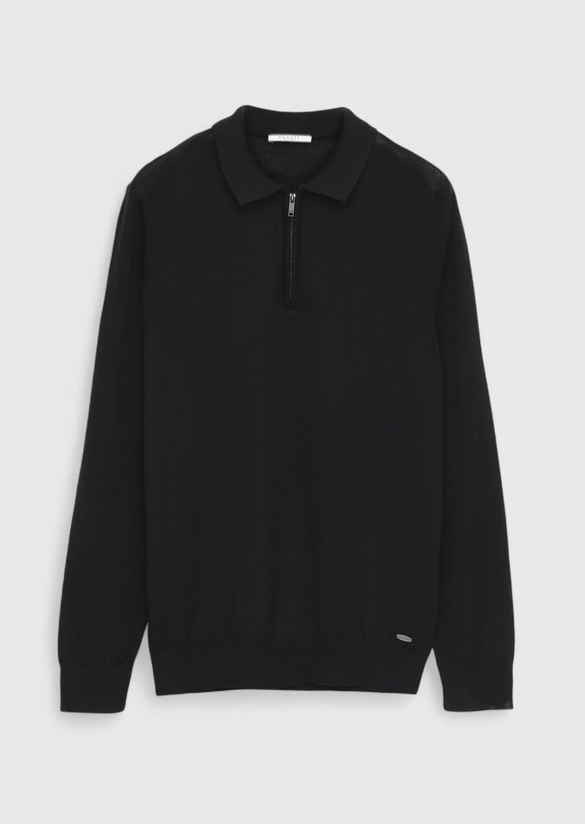 Black Knitwear Sweatshirt - 7